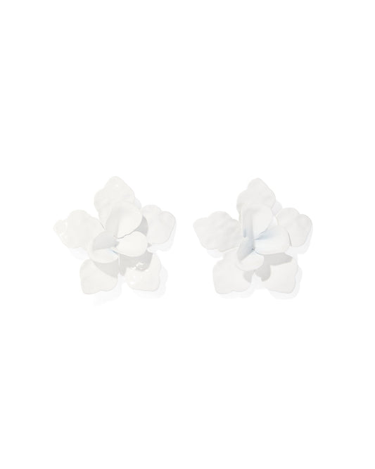 Maxine Statement Earrings - White - Shop LINNY CO
