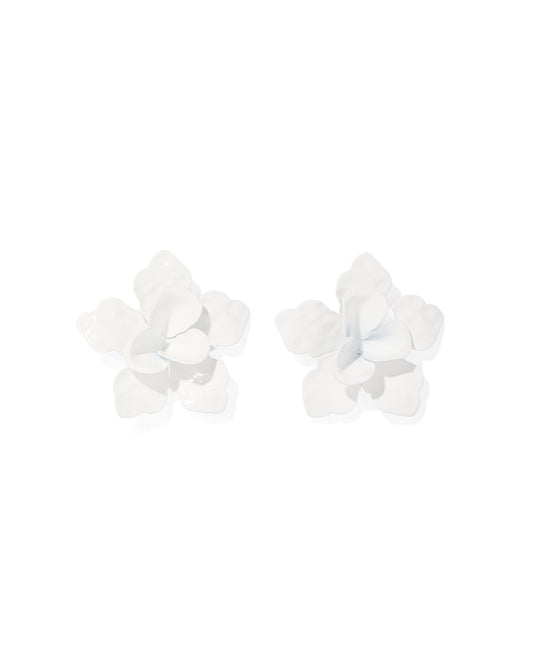 Maxine Statement Earrings - White - Shop LINNY CO