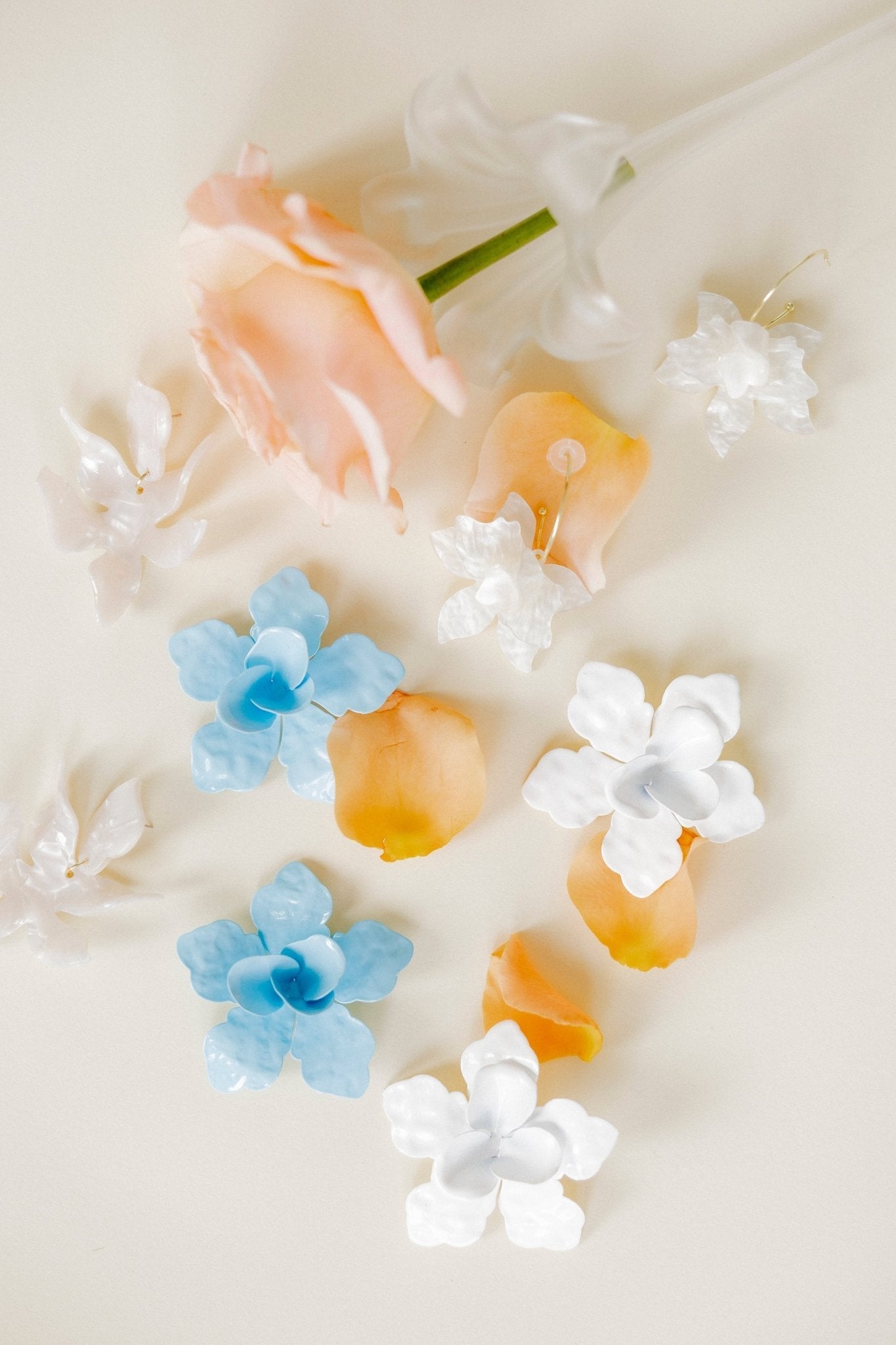 Maxine Statement Earrings - White - Shop LINNY CO