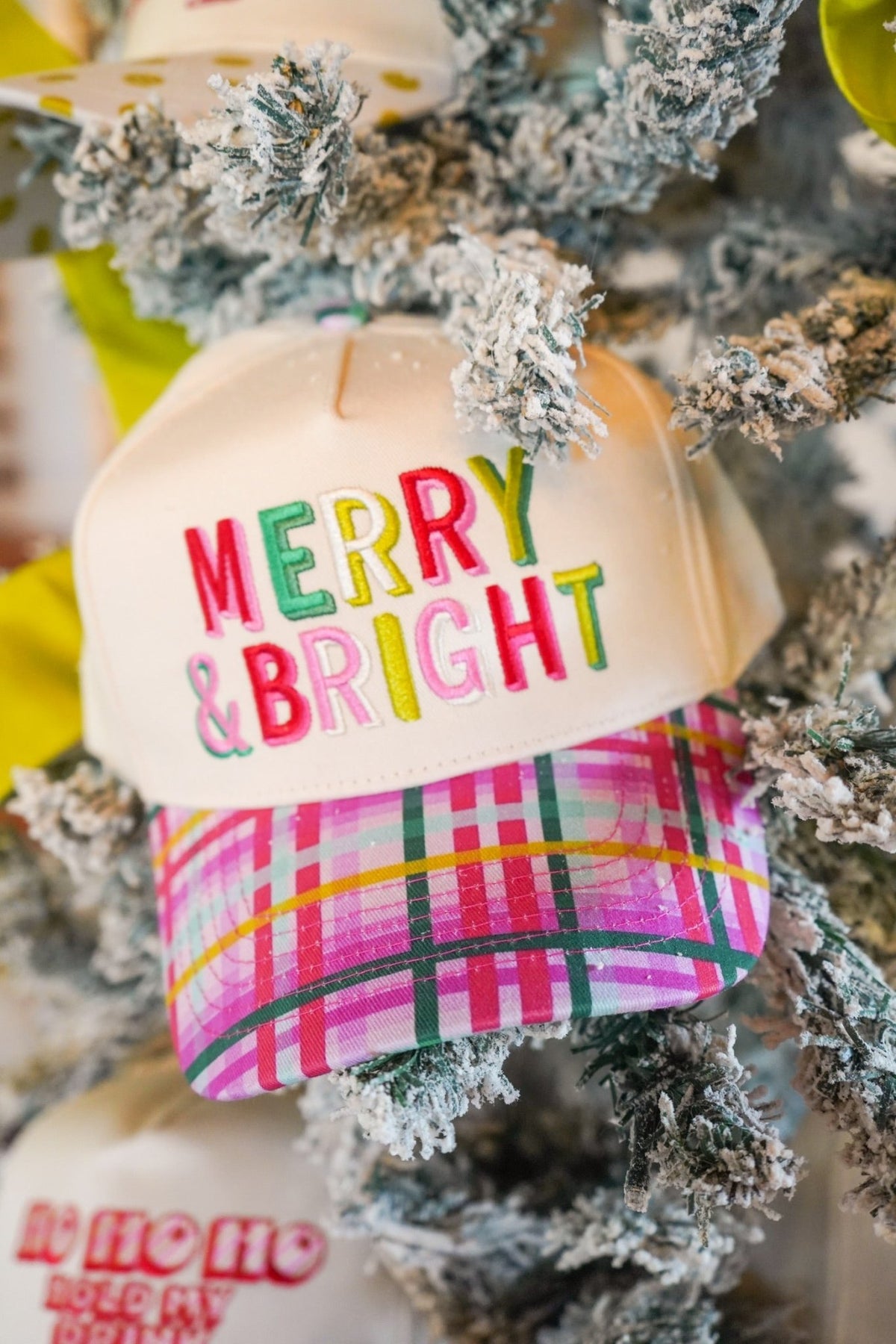 Merry & Bright - Confetti Plaid Trucker Hat - Shop LINNY CO