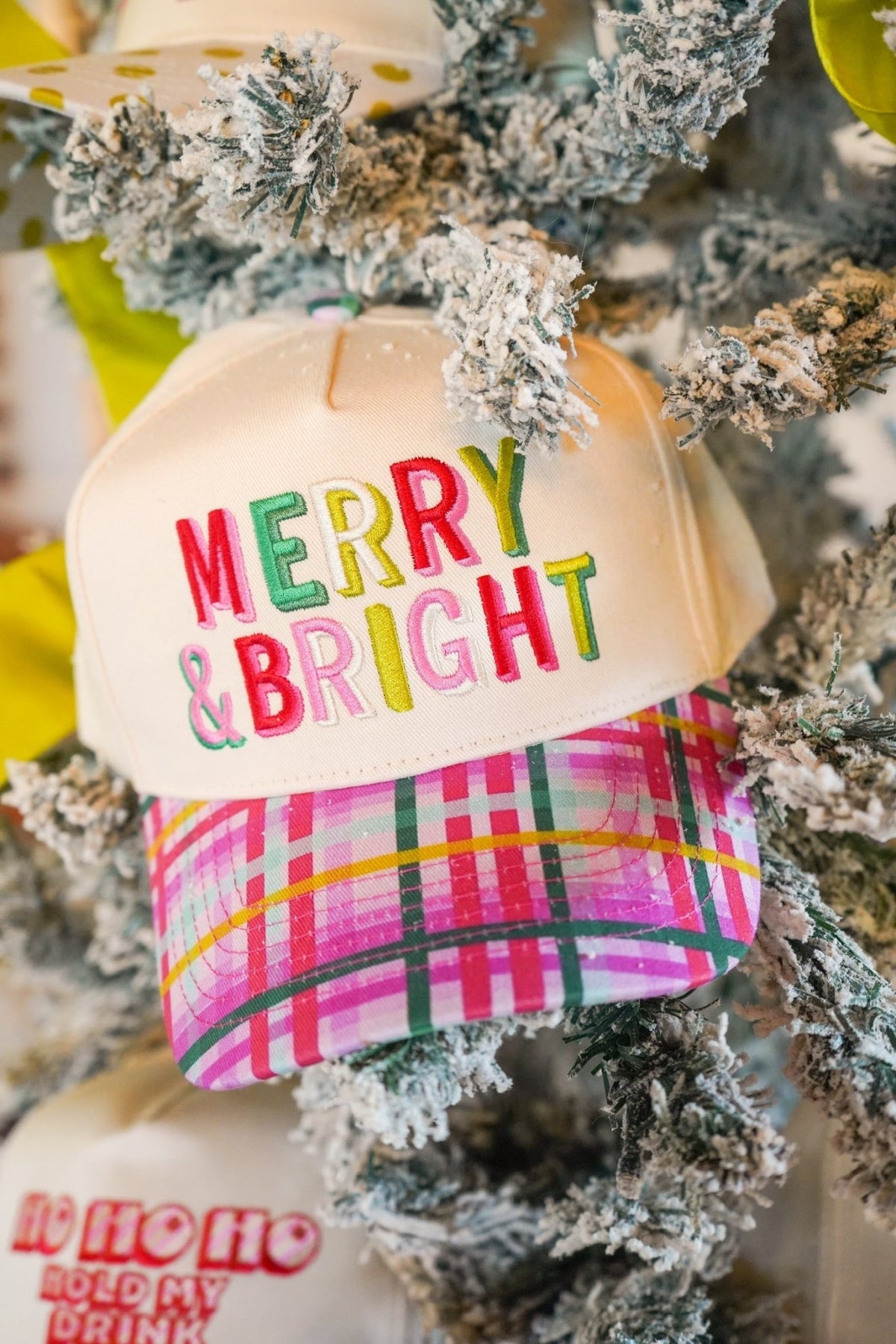 Merry & Bright - Confetti Plaid Trucker Hat - Shop LINNY CO