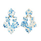 Michelle Statement Earrings - Blue China - Shop LINNY CO