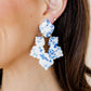 Michelle Statement Earrings - Blue China - Shop LINNY CO