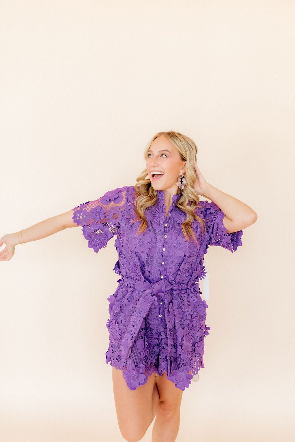 Michelle Statement Earrings - Lavender Honey - Shop LINNY CO