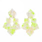 Michelle Statement Earrings - Neon Yellow Clouds - Shop LINNY CO