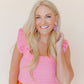 Michelle Statement Earrings - Rosy Glow - Shop LINNY CO