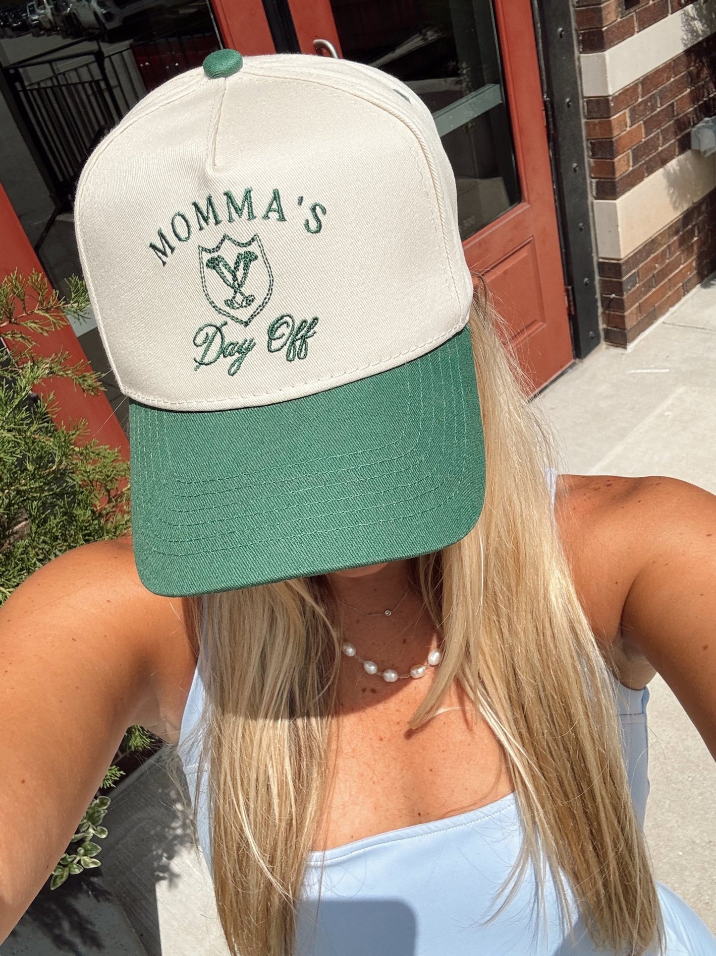 Momma's Day Off - Green Vintage Trucker Hat - Shop LINNY CO
