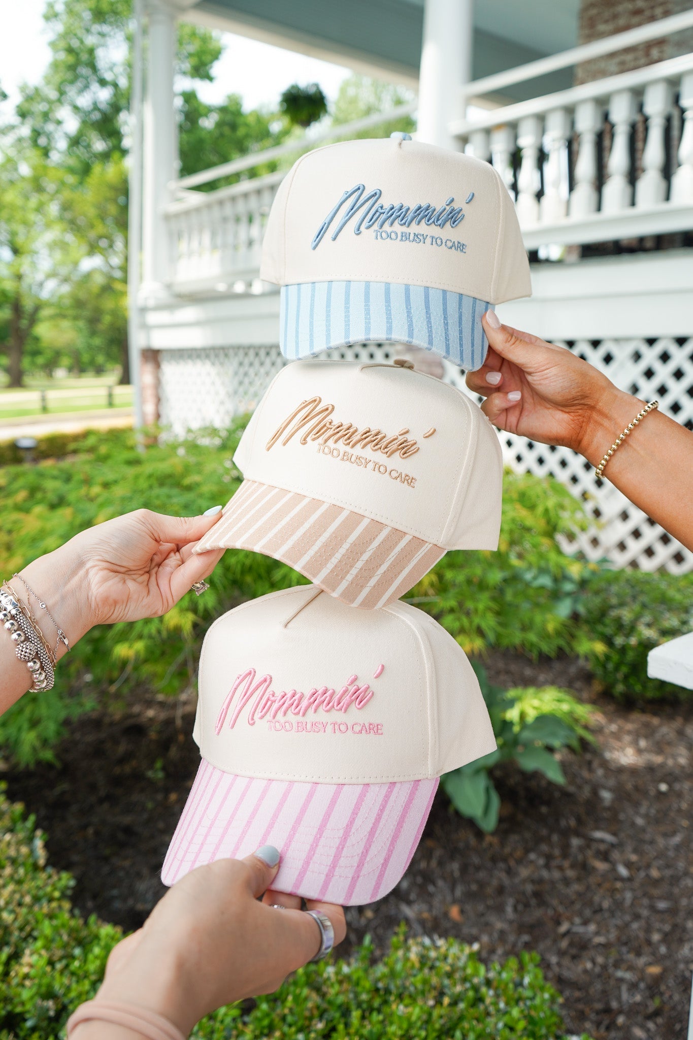 Mommin' - Striped Vintage Trucker Hat - Shop LINNY CO