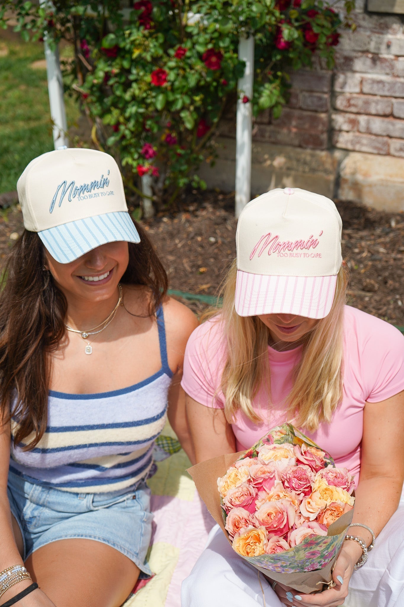 Mommin' - Striped Vintage Trucker Hat - Shop LINNY CO