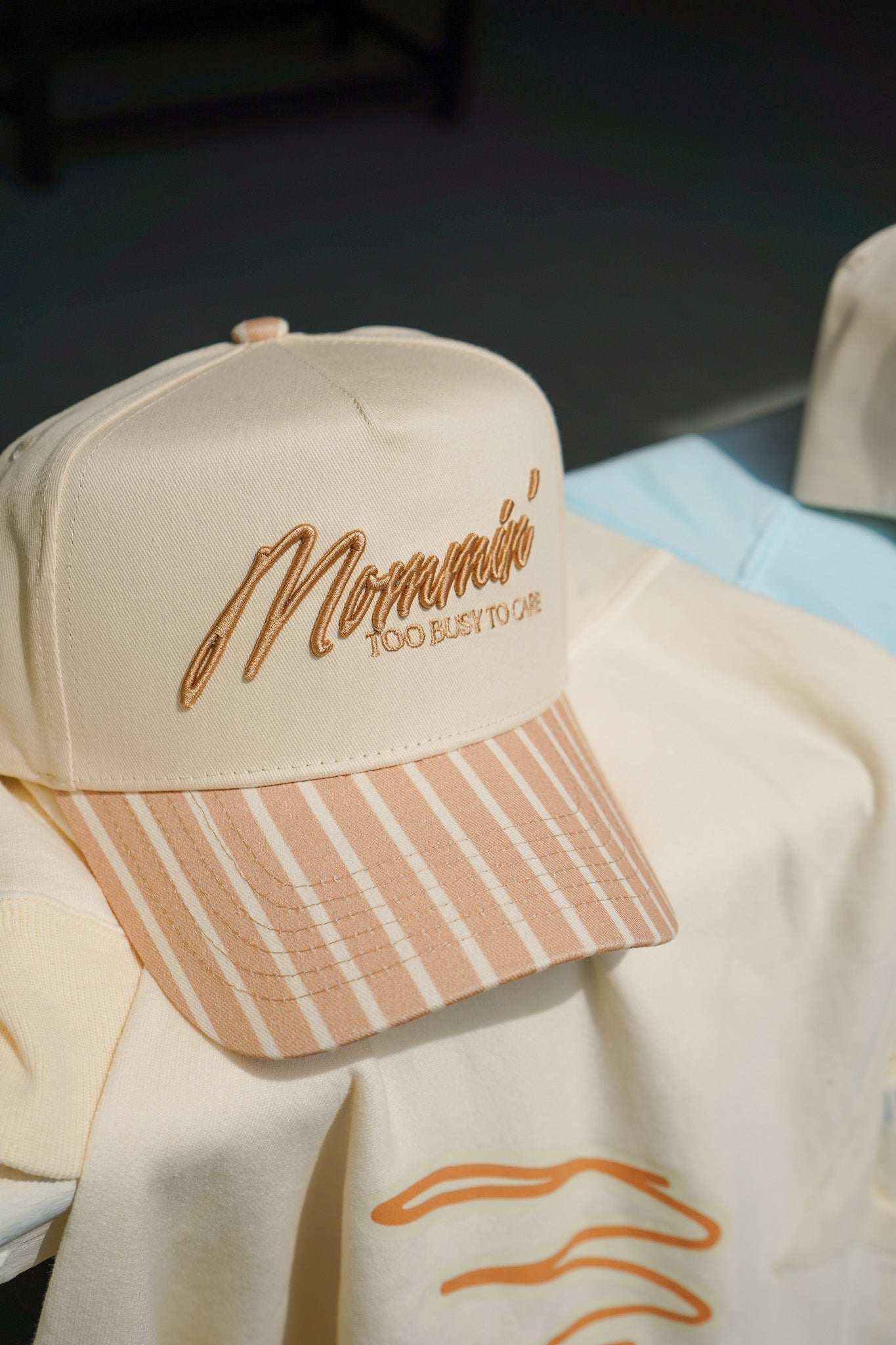 Mommin' - Striped Vintage Trucker Hat - Shop LINNY CO