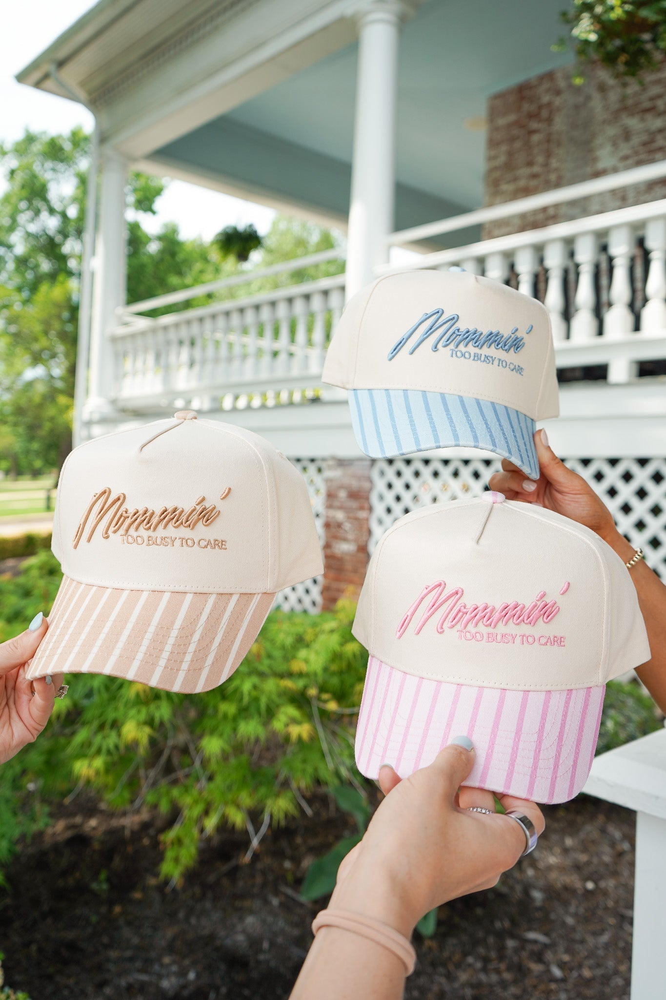 Mommin' - Striped Vintage Trucker Hat - Shop LINNY CO