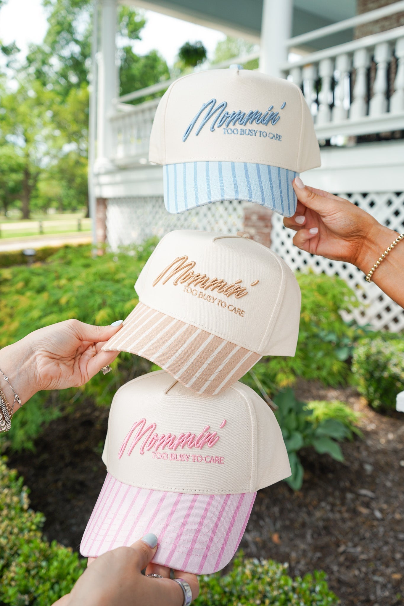 Mommin' - Striped Vintage Trucker Hat - Shop LINNY CO