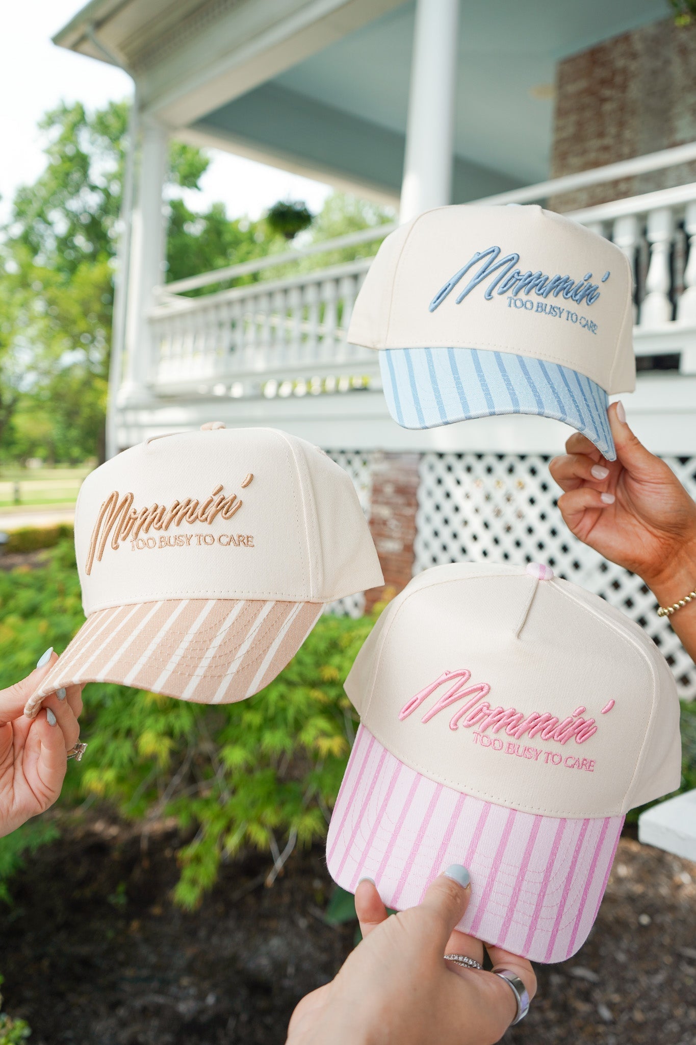 Mommin' - Striped Vintage Trucker Hat - Shop LINNY CO