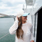 Motor Boatin' Yacht Club - Baby Blue Vintage Trucker Hat - Shop LINNY CO