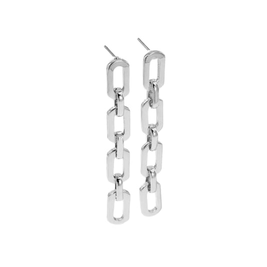 Naomi Statement Earrings - Silver - Shop LINNY CO