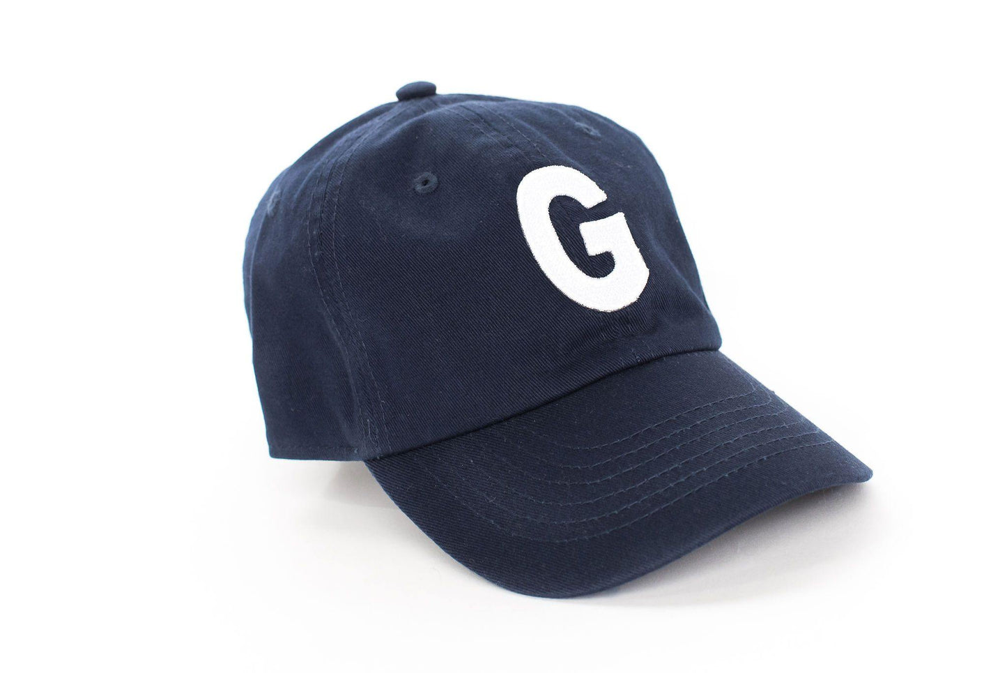 Navy Blue Letter Baseball Hat - Shop LINNY CO