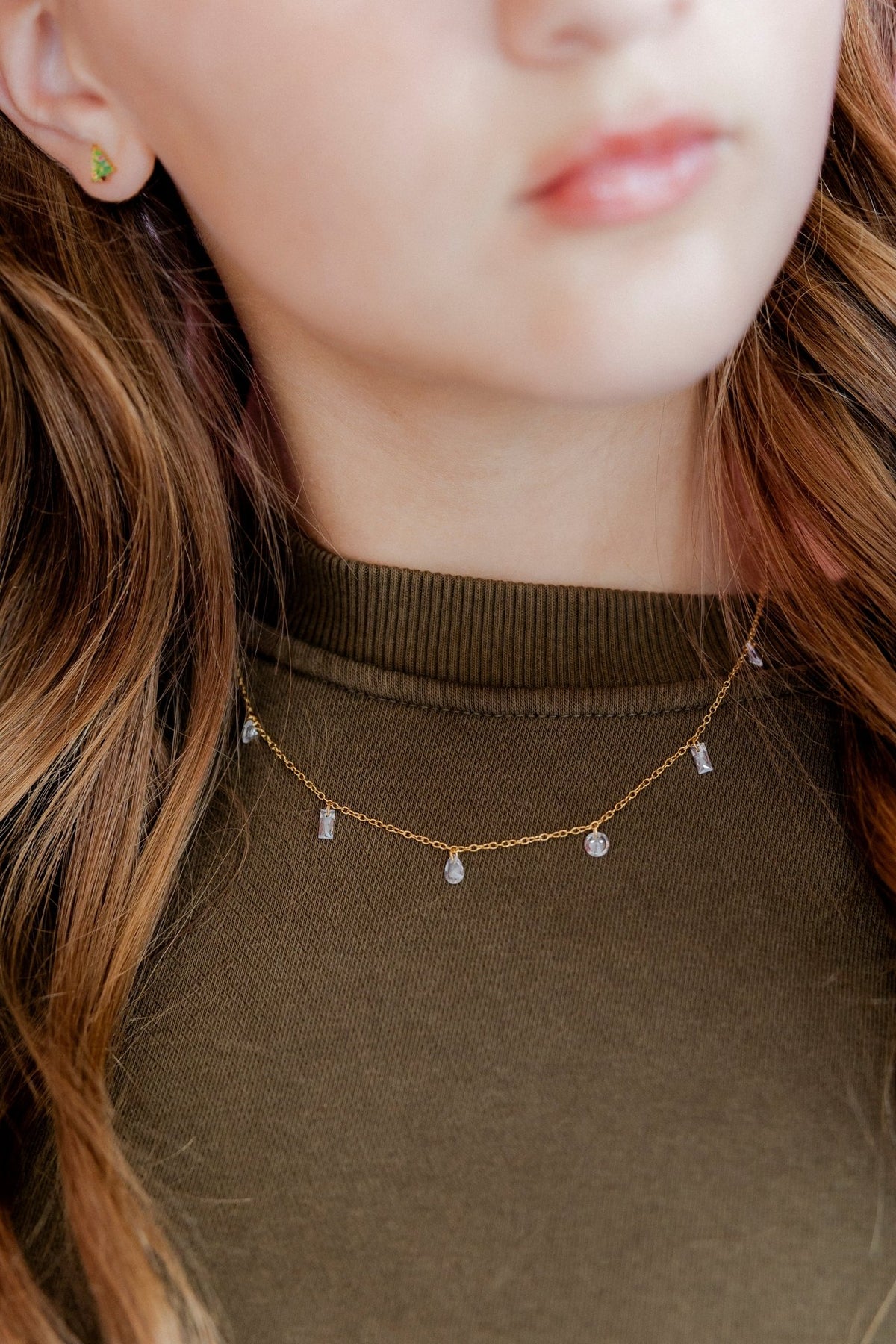 Necklace - Allegra Clear - Shop LINNY CO