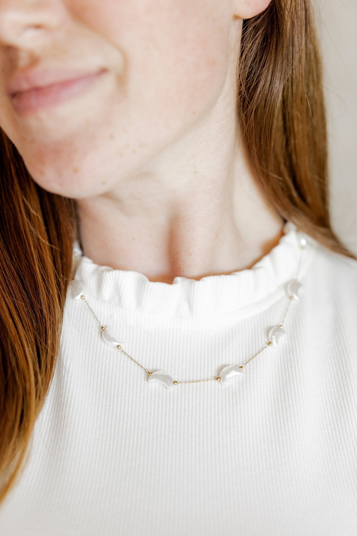 Necklace - Birdie Moon Pearl - Shop LINNY CO