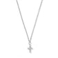 Necklace - Carly Cross Silver - Shop LINNY CO
