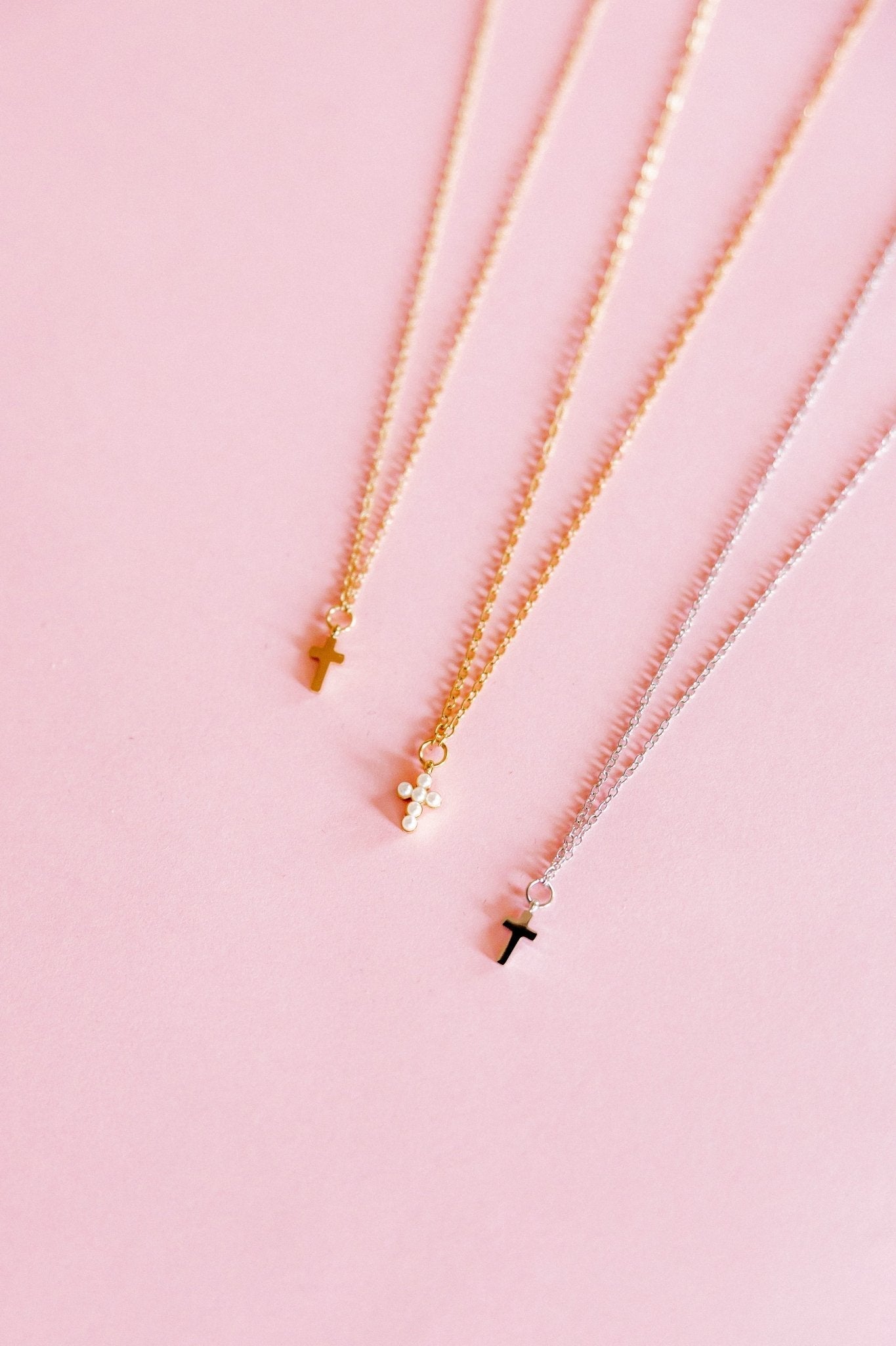 Necklace - Catherine Cross Gold - Shop LINNY CO