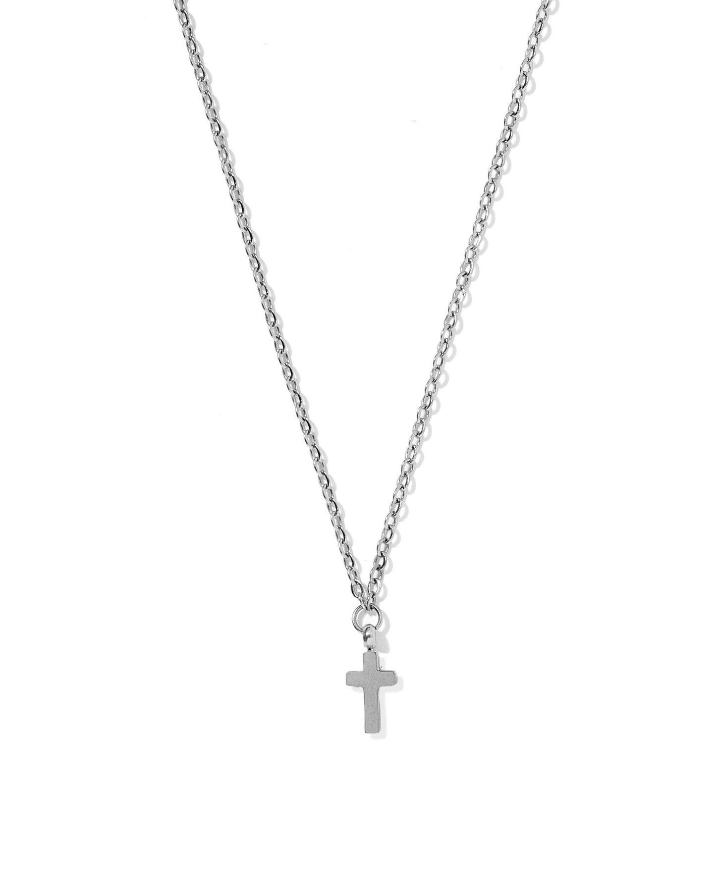 Necklace - Catherine Cross Silver - Shop LINNY CO