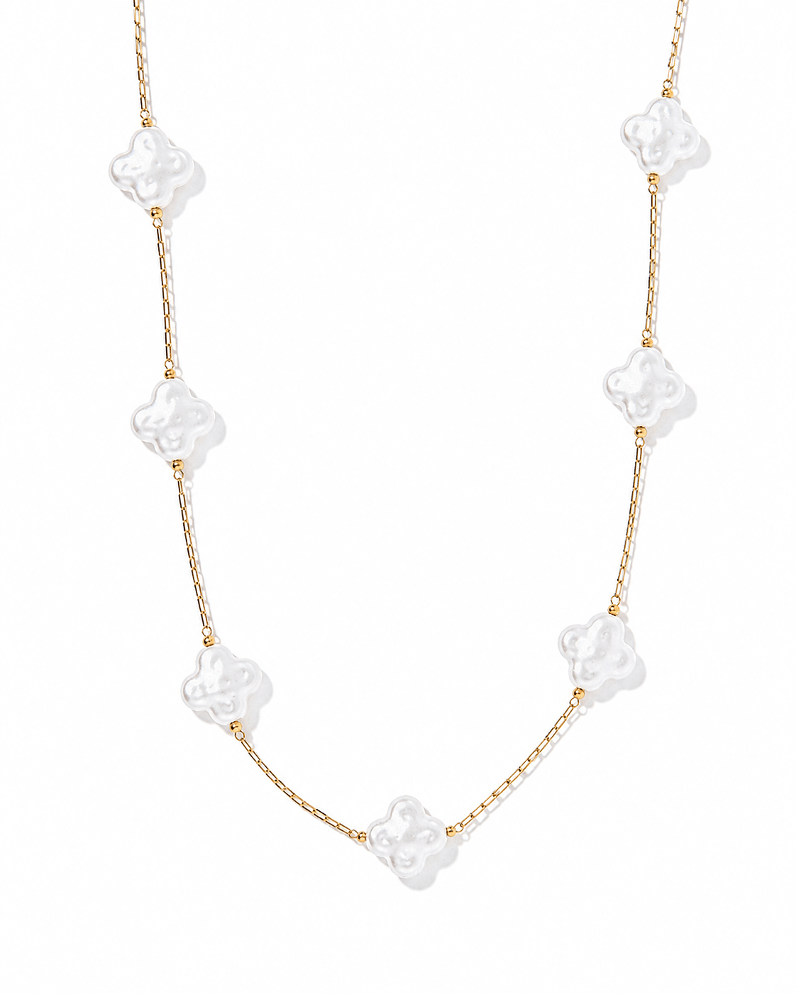 Necklace - Corrie Clover Pearl - Shop LINNY CO