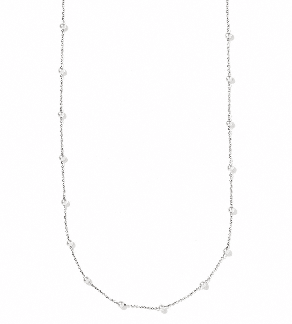 Necklace - Dabney Pearl Silver - Shop LINNY CO