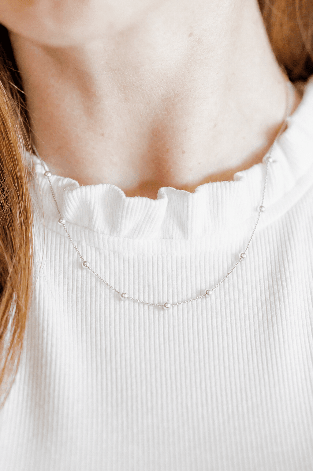 Necklace - Dabney Pearl Silver - Shop LINNY CO