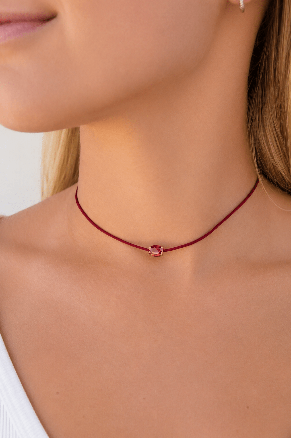 Necklace - Frankie Red - Shop LINNY CO