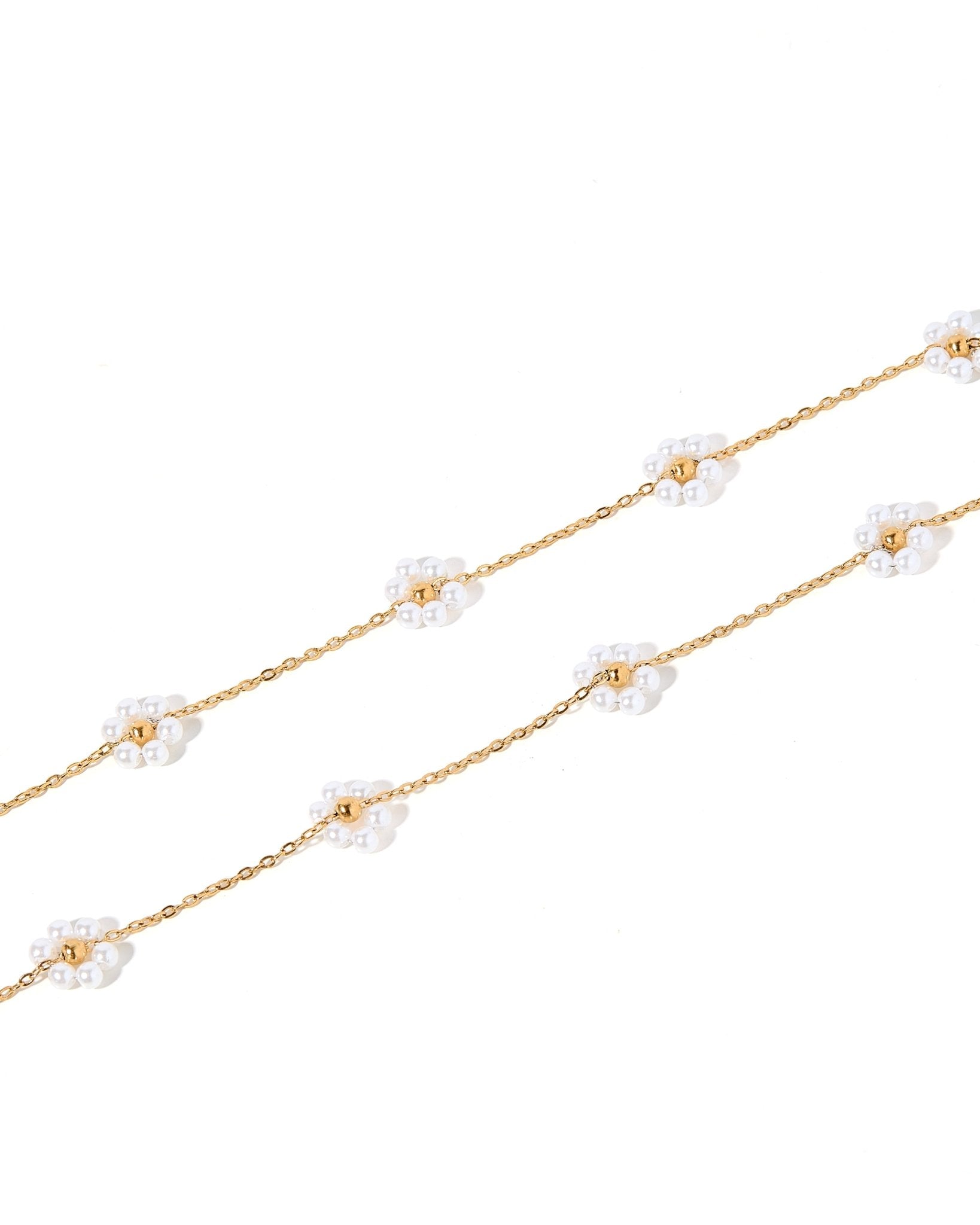 Necklace - Gracie Flower Pearl - Shop LINNY CO