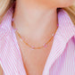 Necklace - Gracie Flower Pink Multi - Shop LINNY CO