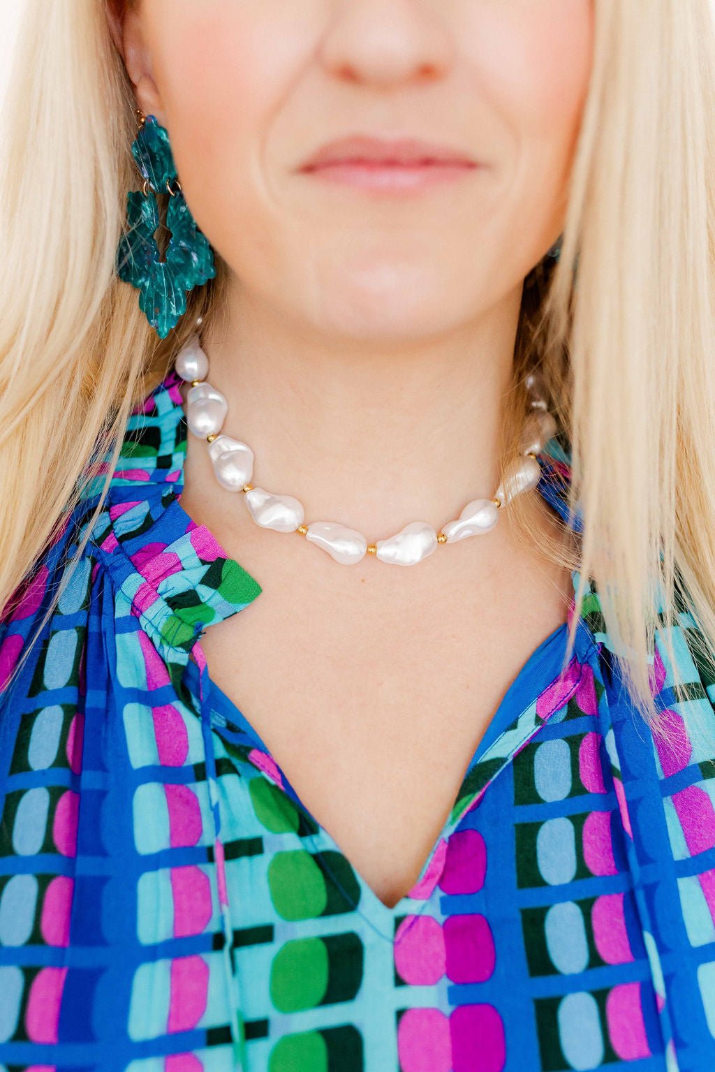 Necklace - Lana Pearl Gold - Shop LINNY CO