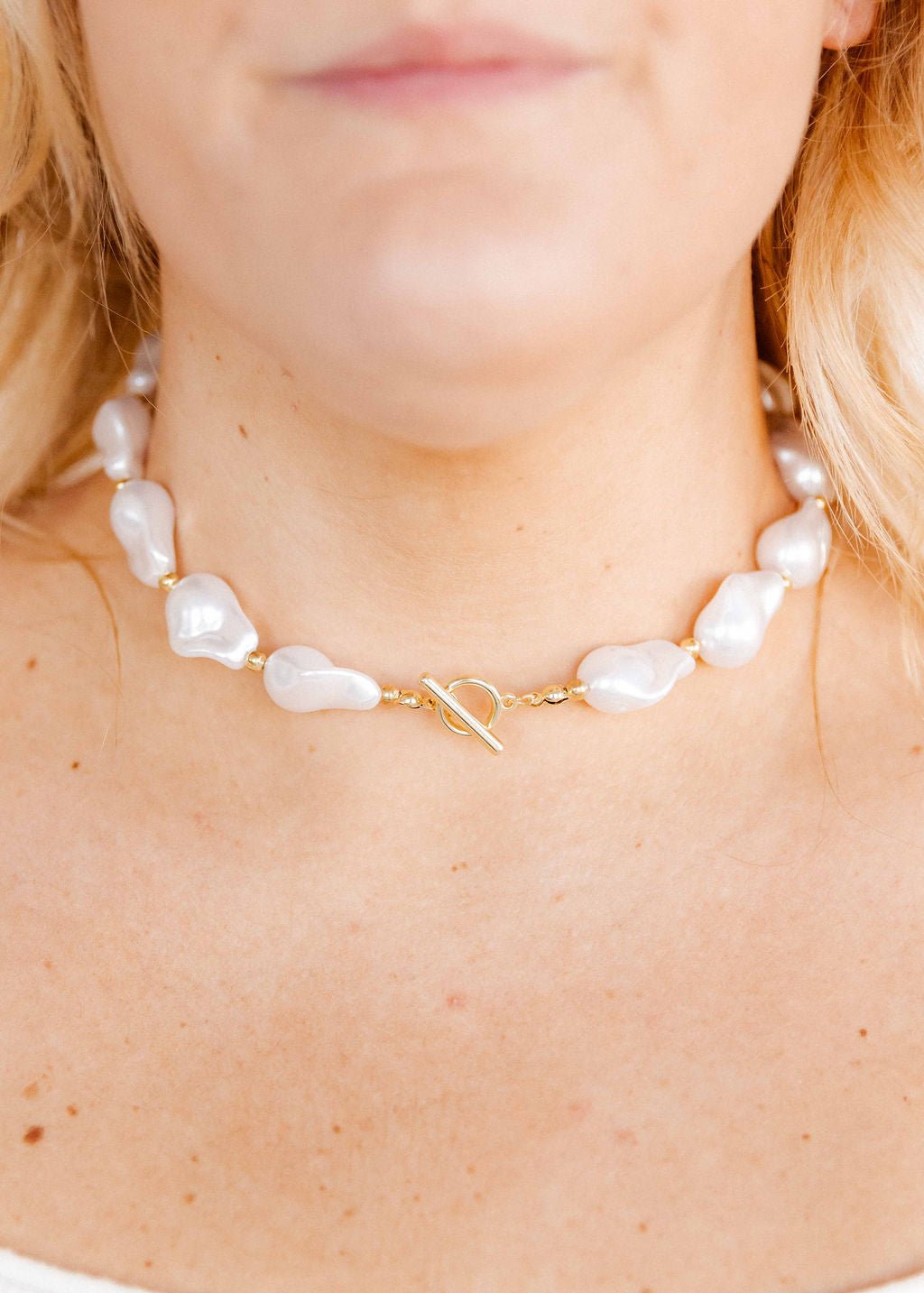 Necklace - Lana Pearl Gold - Shop LINNY CO