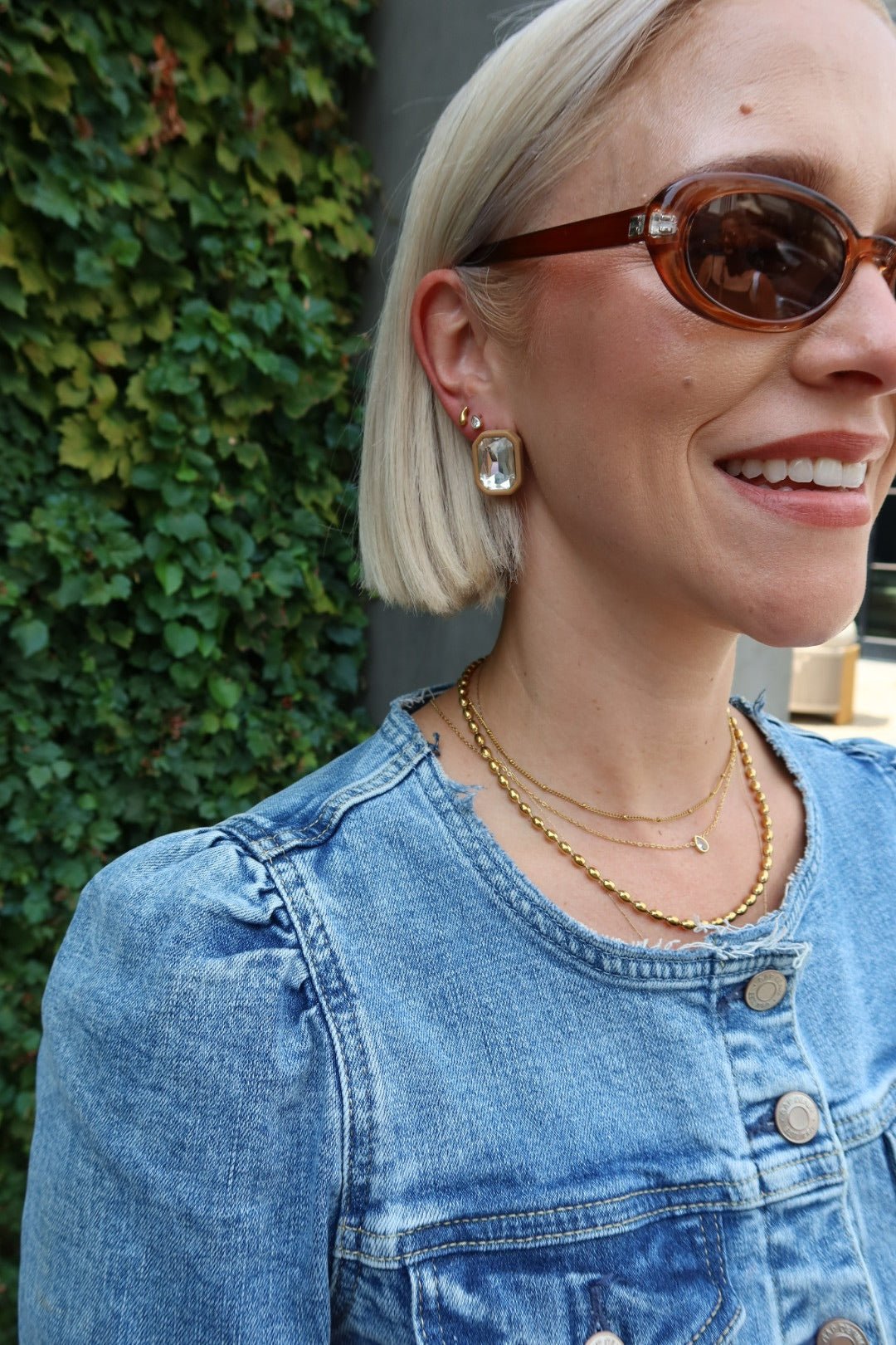 Necklace - Paloma Pear Drop Gold - Shop LINNY CO