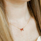 Necklace - Sadie Bow Maroon - Shop LINNY CO
