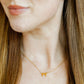 Necklace - Sadie Bow Orange - Shop LINNY CO