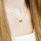 Necklace - Sadie Bow Red - Shop LINNY CO