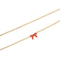 Necklace - Sadie Bow Red - Shop LINNY CO