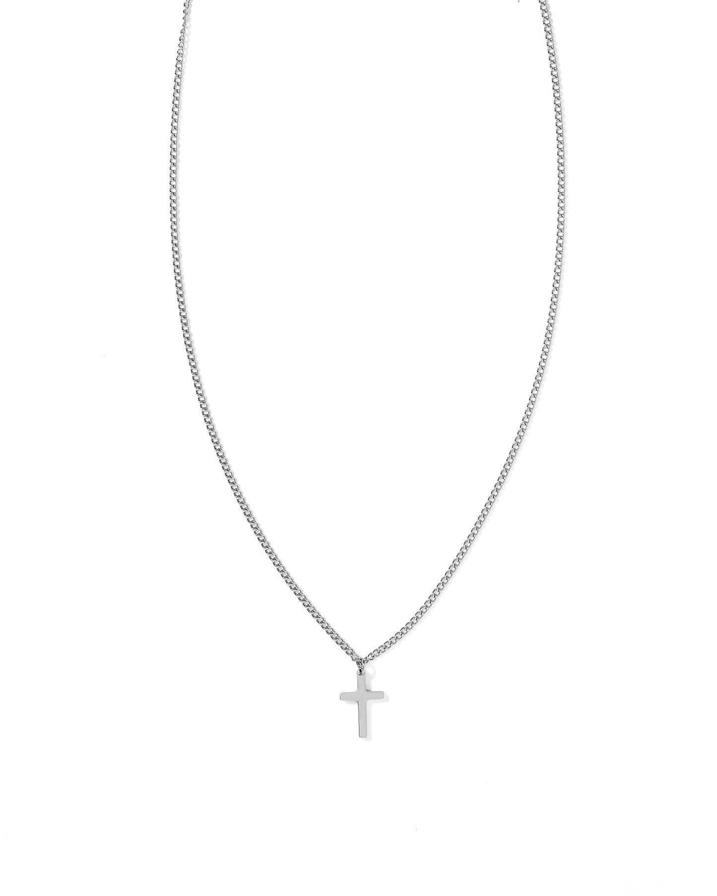 Necklace - Shepherd Cross Silver - Shop LINNY CO