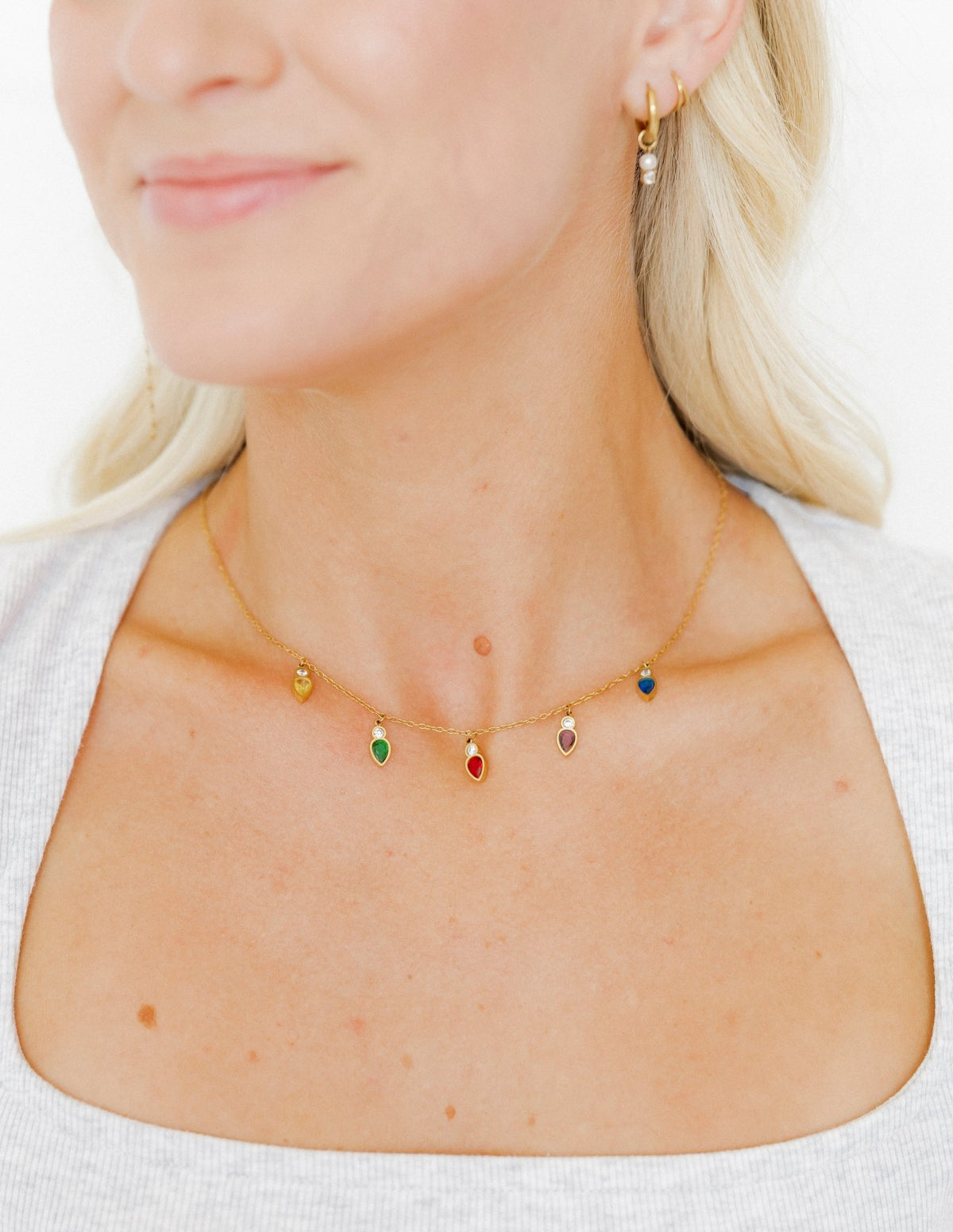 Necklace - Starla Light Gold - Shop LINNY CO