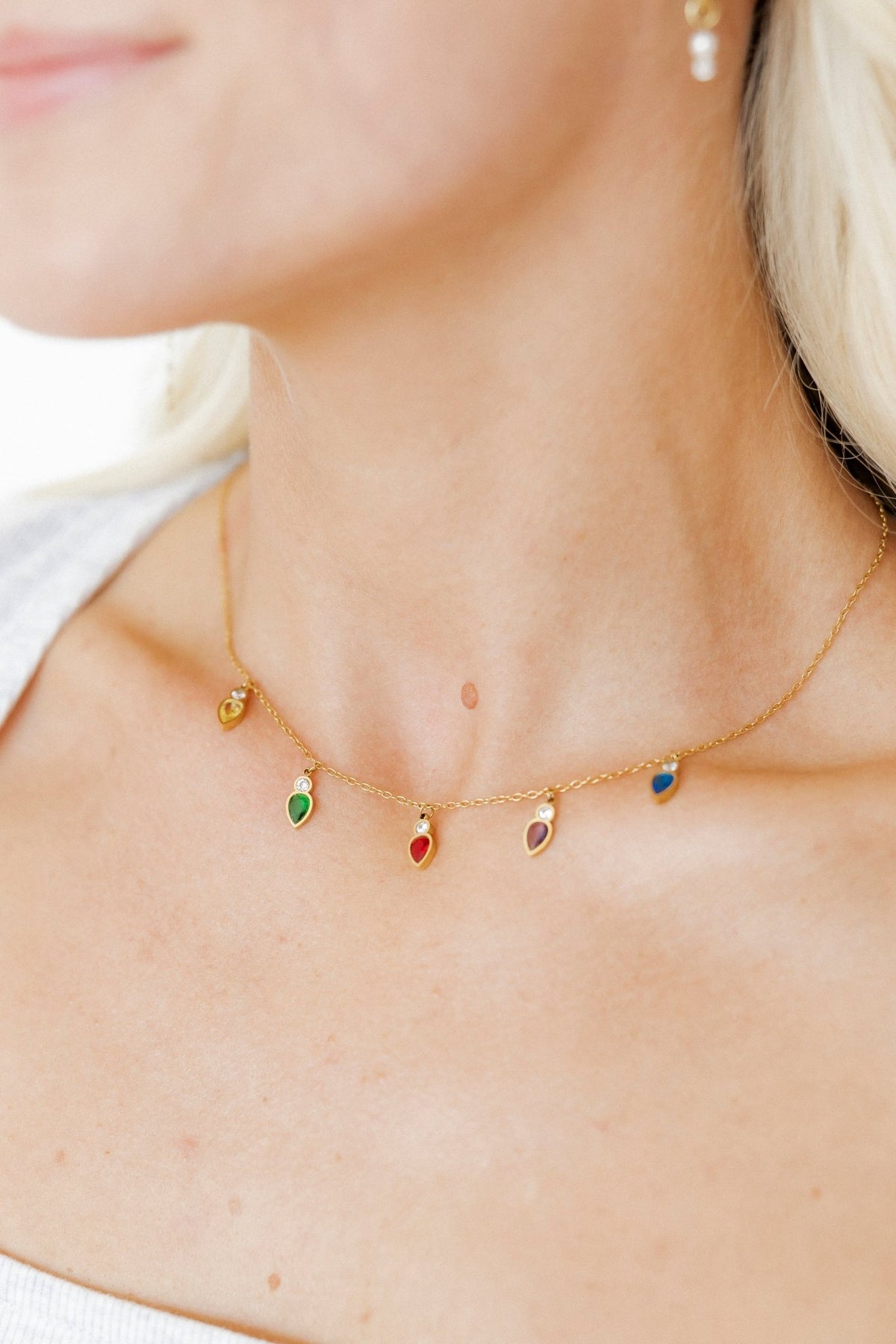 Necklace - Starla Light Gold - Shop LINNY CO