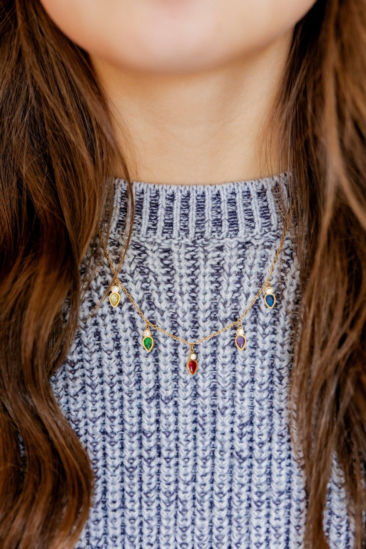 Necklace - Starla Light Gold - Shop LINNY CO