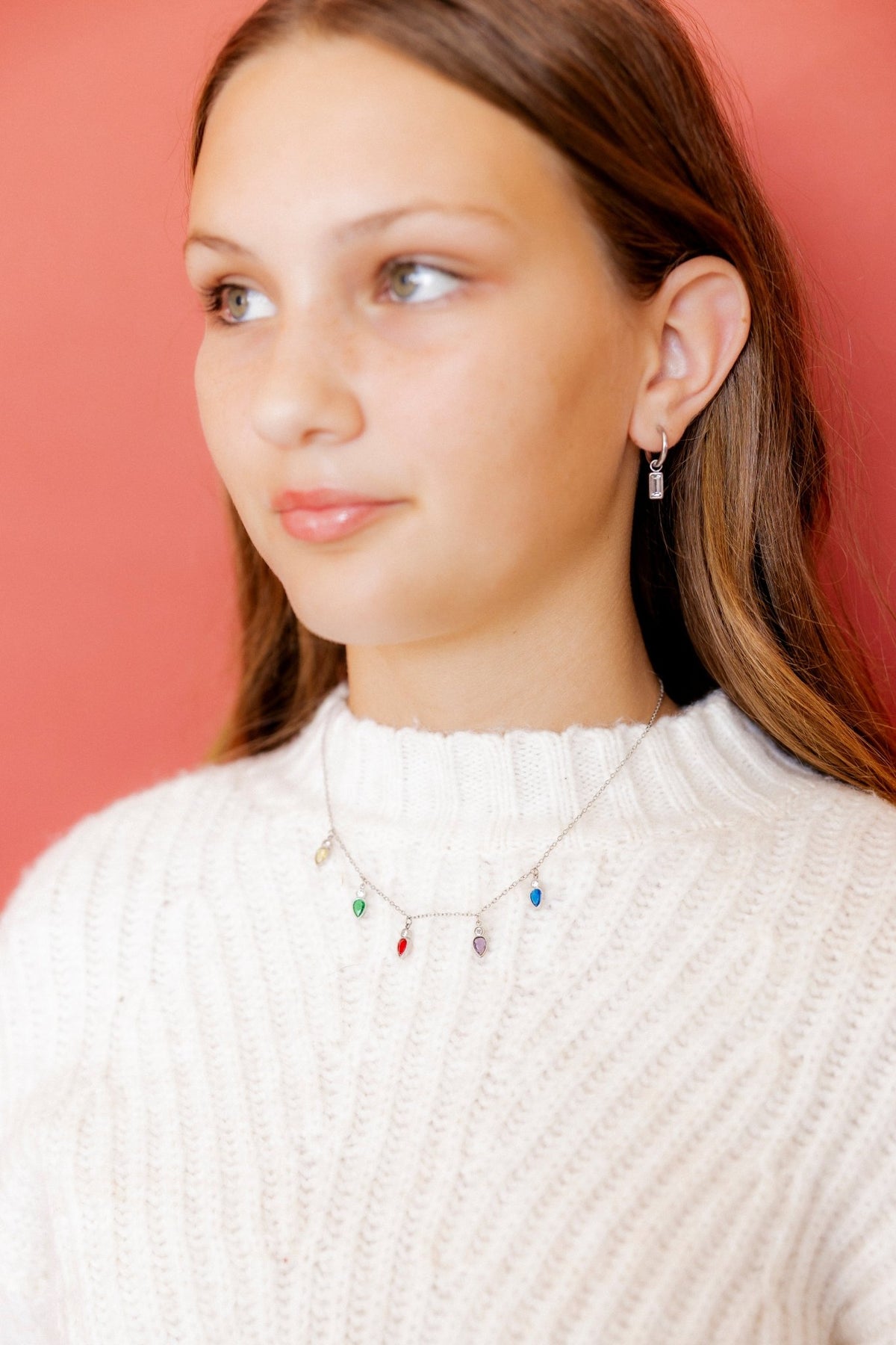 Necklace - Starla Light Silver - Shop LINNY CO