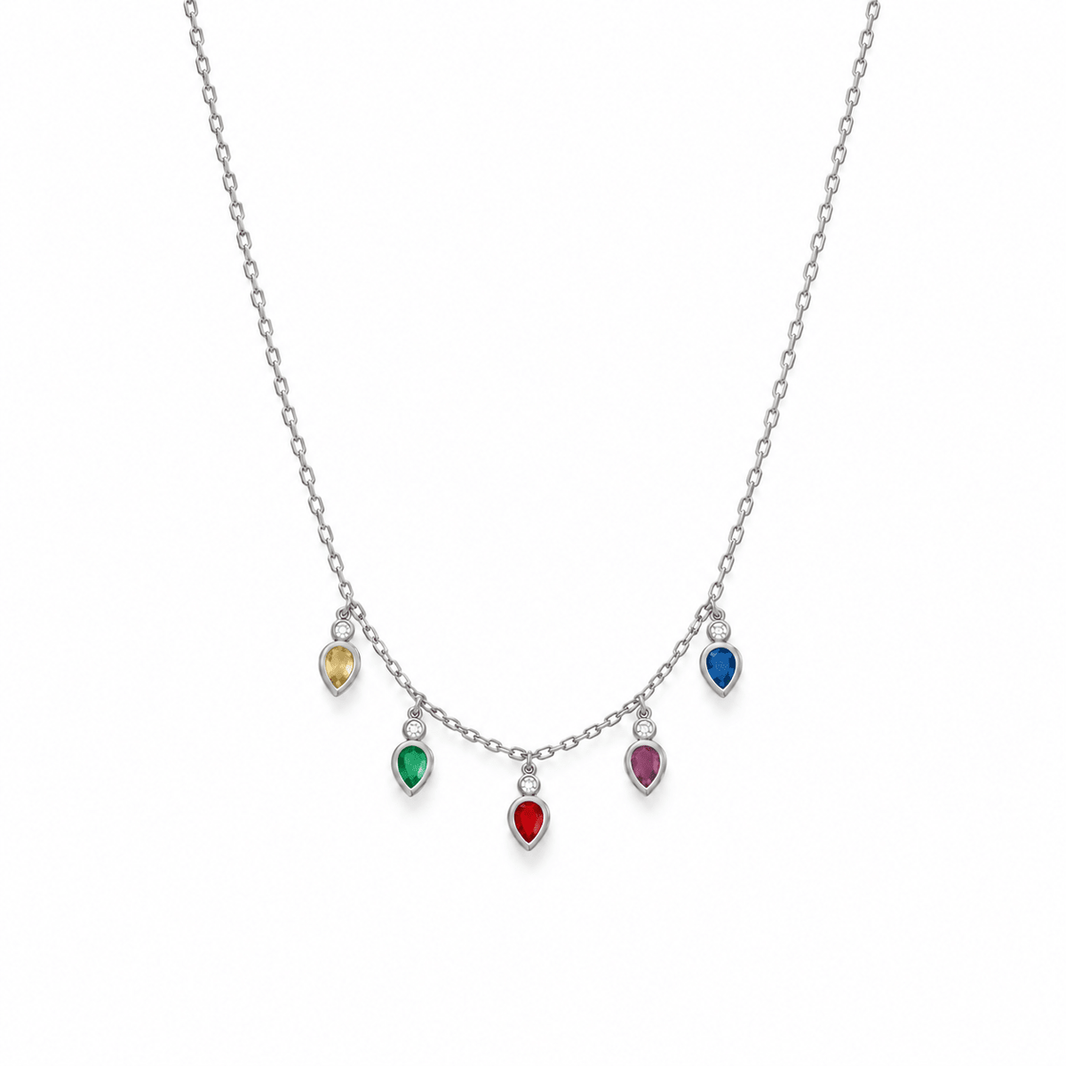 Necklace - Starla Light Silver - Shop LINNY CO