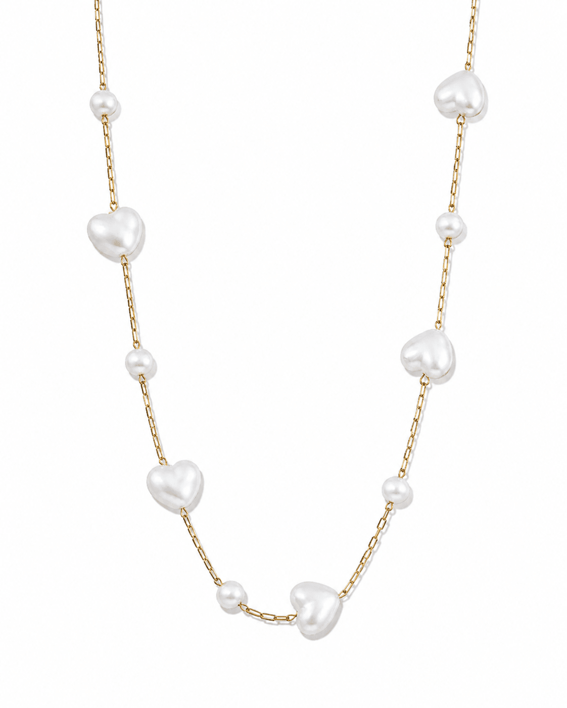 Necklace - Willa Heart Pearl - Shop LINNY CO