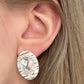 Olivia Statement Earrings Oval - Frosted Glacier - Shop LINNY CO