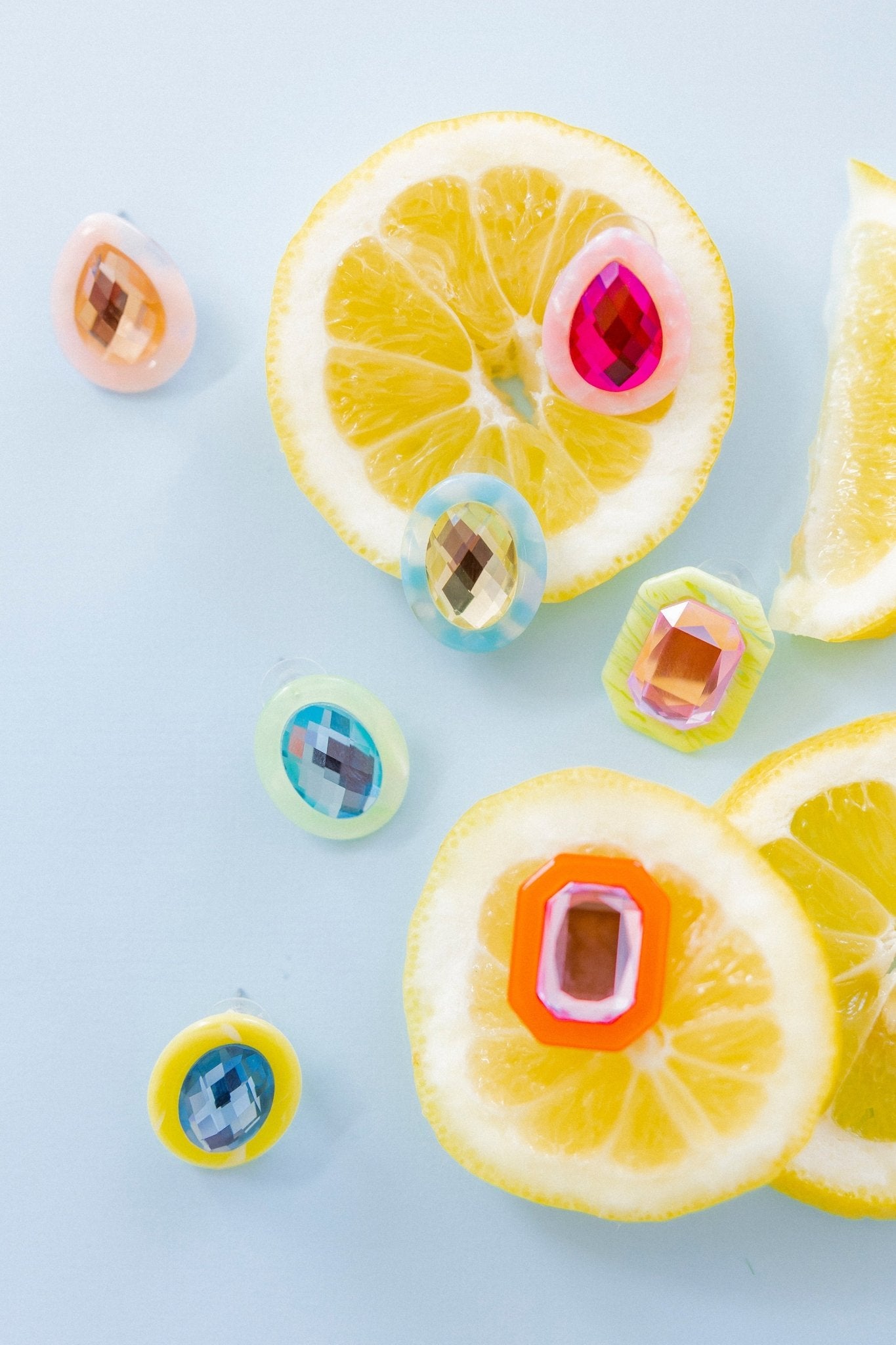 Olivia Statement Earrings Oval - Lemon Drop - Shop LINNY CO