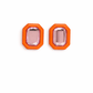 Olivia Statement Earrings Rectangle - Pink Grapefruit - Shop LINNY CO