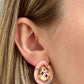 Olivia Statement Earrings Teardrop - Peach Bellini - Shop LINNY CO