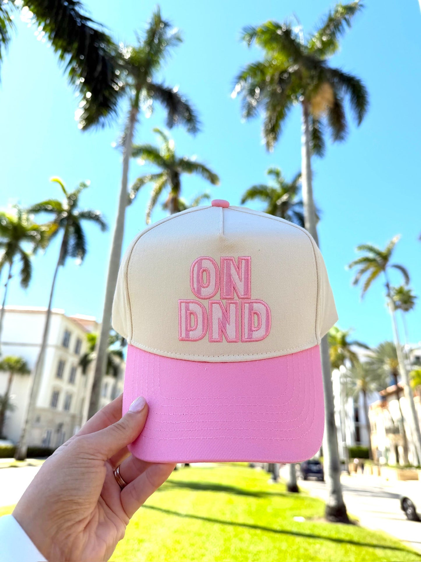 ON DND - Pink Vintage Trucker Hat - Shop LINNY CO
